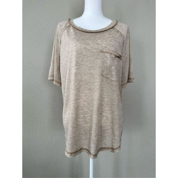 Le Miel Tops - La Miel Front Pocket Inside Out T Shirt